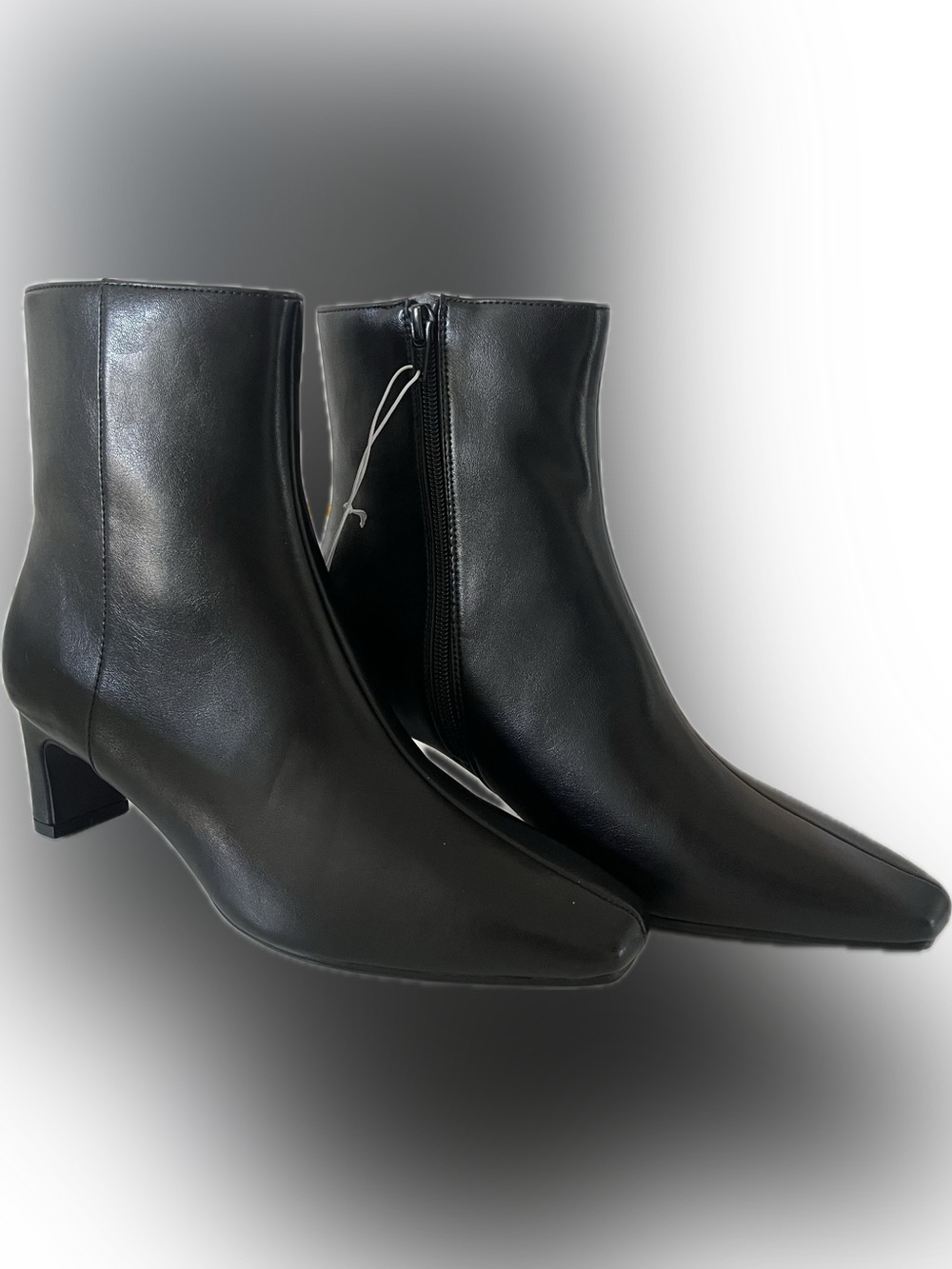 A New Day Target Black Pointed Toe Heeled Ankle Boots Size 7W NWT